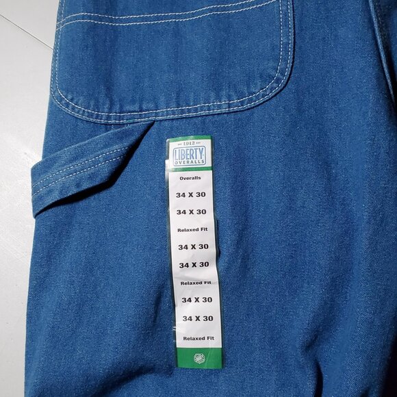Liberty Relaxed Fit Denim Overalls NWT sz 34x30 - Picture 11 of 16